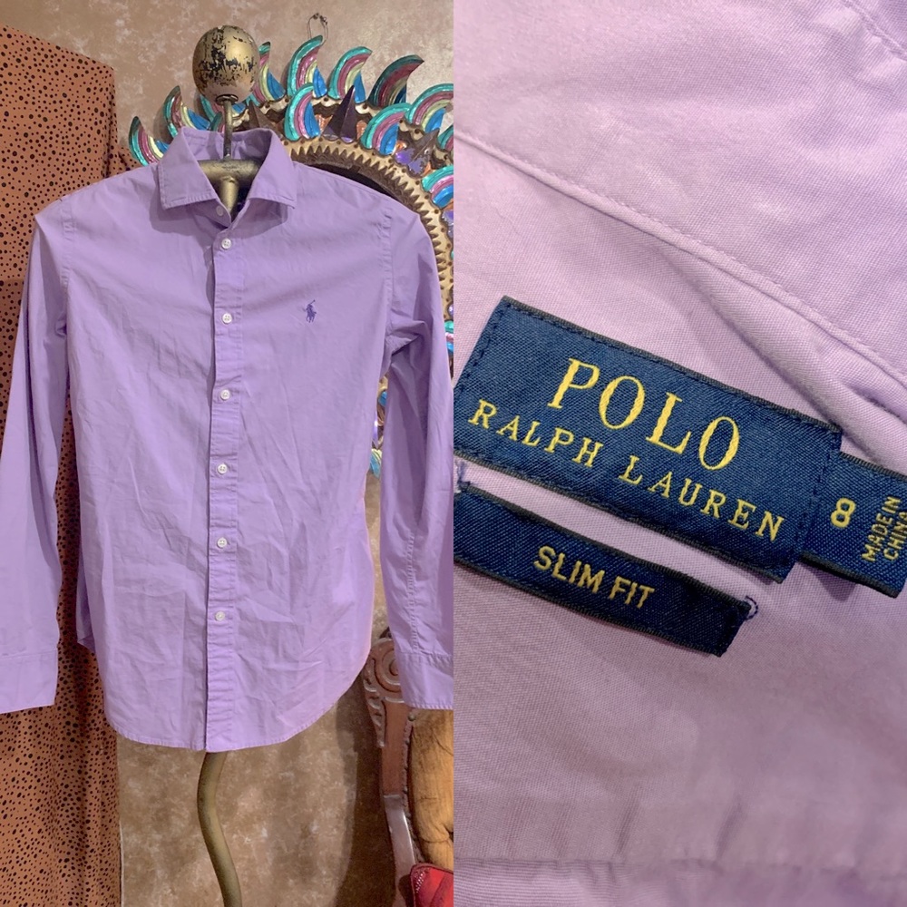 Purple Polo R.L Button down Dress Shirt